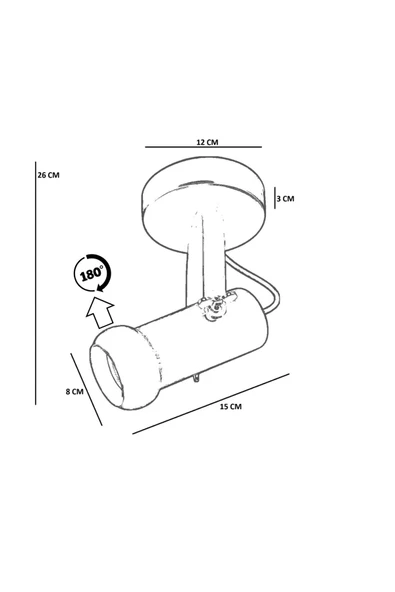 Lumexx PASCAL TEKLİ CEVİZ PLAFONYER AVİZE - Resim 4