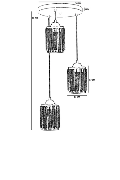 Lumexx HUGO 3 LÜ TEPSİLİ ESKİTME SARKIT - Resim 4
