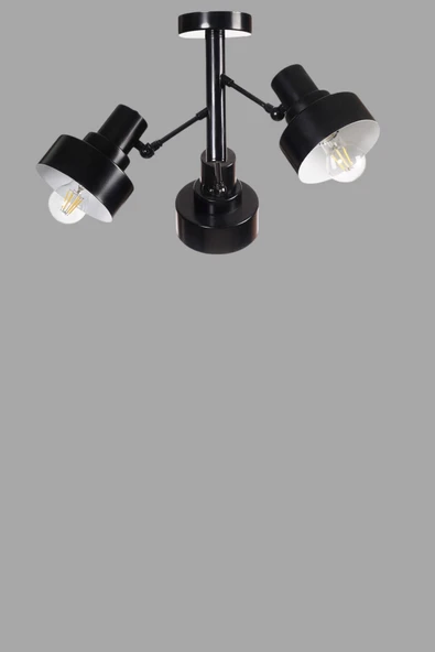 Lumexx JESUS 3 LÜ SİYAH PLAFONYER AVİZE - Resim 3