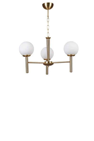 Lumexx LUKE 3 LÜ ESKİTME BEYAZ CAMLI AVİZE - Resim 2