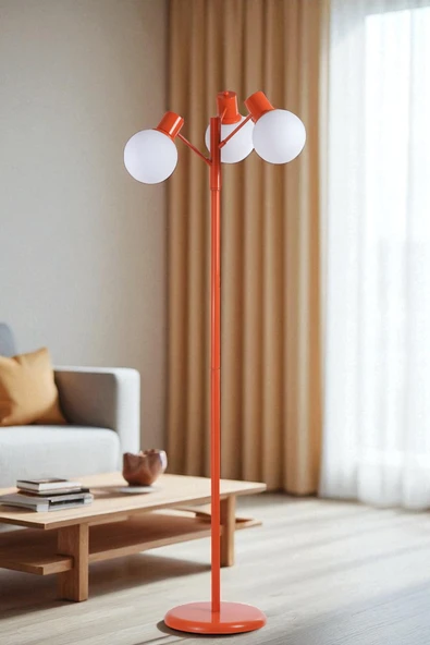 Lumexx SAFİR 3 LÜ TURUNCU LAMBADER BEYAZ CAMLI ürün görseli