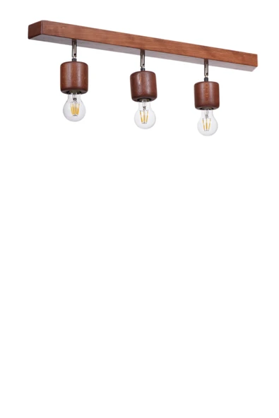 Lumexx PAMELA 3 LÜ SIRALI CEVİZ PLAFONYER AVİZE - Resim 2