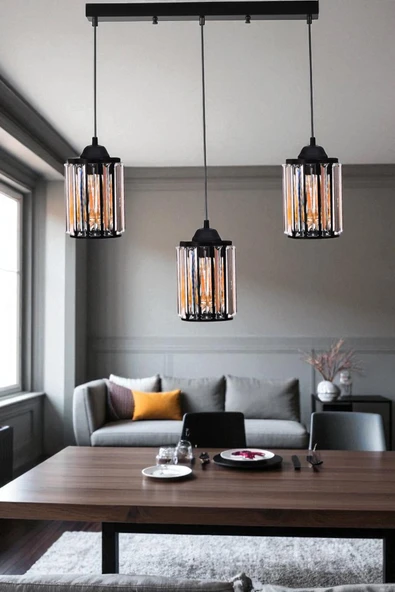 Lumexx HUGO 3 LÜ SIRALI SİYAH SARKIT ürün görseli