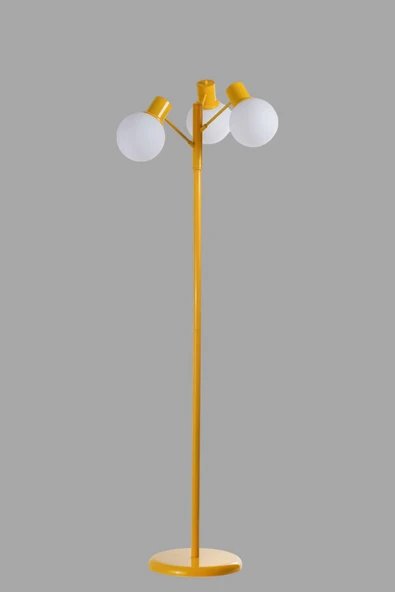 Lumexx SAFİR 3 LÜ SARI LAMBADER BEYAZ CAMLI - Resim 3