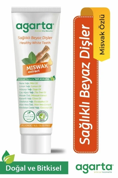 Agarta Doğal Misvak Özlü Diş Macunu 100 ml - 2