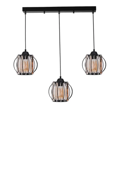 Lumexx OHRİD 3 LÜ SIRALI SİYAH SARKIT - Resim 2