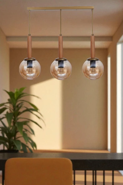 Lumexx IŞIL 3 LÜ SIRALI NATUREL BAL CAMLI SARKIT ürün görseli