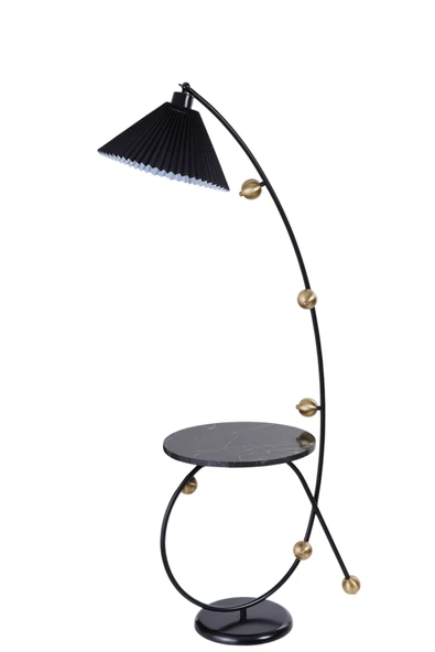 Lumexx YEKTA SEHBALI SİYAH LAMBADER PİLELİ SİYAH ABAJURLU - Resim 2