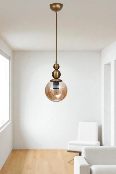 Lumexx YAREN TEKLİ ESKİTME BAL CAMLI SARKIT ürün görseli