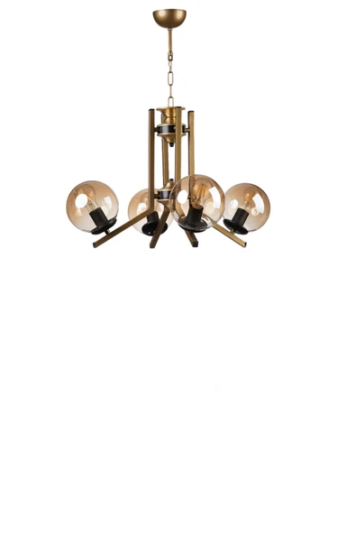 Lumexx Yeni Ruby 4 Lü Eskitme Bal Camlı Avize - Resim 2