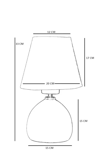 Lumexx CAMERON CEVİZ HASIR SİYAH ABAJURLU MASA LAMBASI - Resim 5