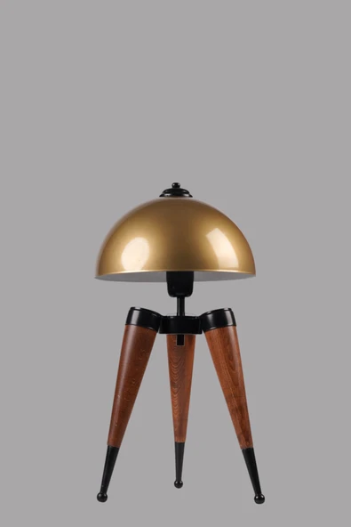 Lumexx STİL CEVİZ ESKİTME RETRO BAŞLIKLI MASA LAMBASI - Resim 4