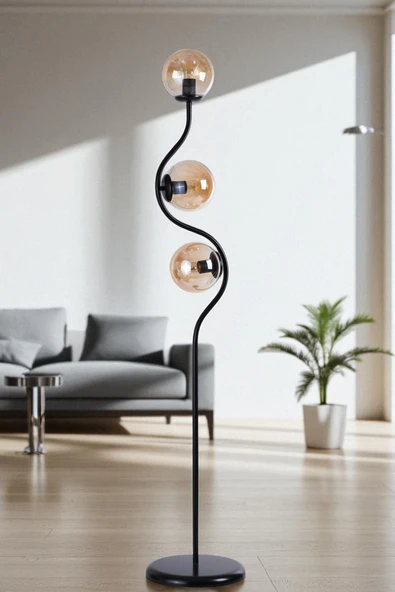 Lumexx TURAN 3 LÜ SİYAH LAMABDER BAL CAMLI ürün görseli