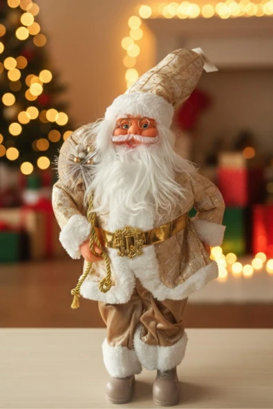 Yılbaşı Süsü Noel Baba Biblo Figür Büyük Boy 45cm – Dekoratif Süs ve Hediye Figürü - 7