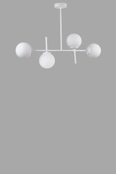 Lumexx FAVORİ 4 LÜ BEYAZ CAMLI AVİZE - Resim 3