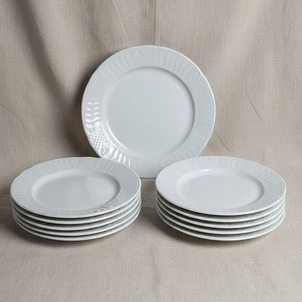 GÜRAL PORSELEN Sembol 6 Parça 20 cm Pasta Tabağı - Resim 2