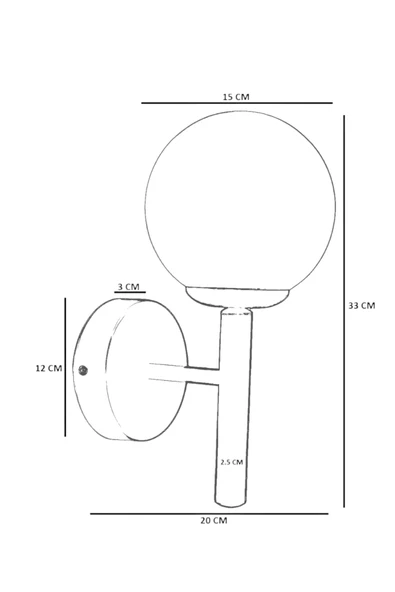Lumexx LUKE ESKİTME BEYAZ CAMLI APLİK - Resim 4