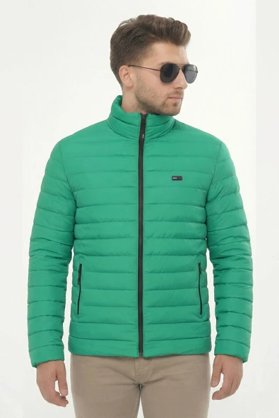 D1fference İçi Astarlı Cepli Jel Elyaf Su ve Rüzgar Geçirmez Şişme Kışlık Erkek Mont - Resim 12