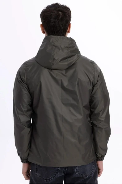İçi Astarlı Su ve Rüzgar Geçirmez Erkek Cepli Yağmurluk - Resim 6