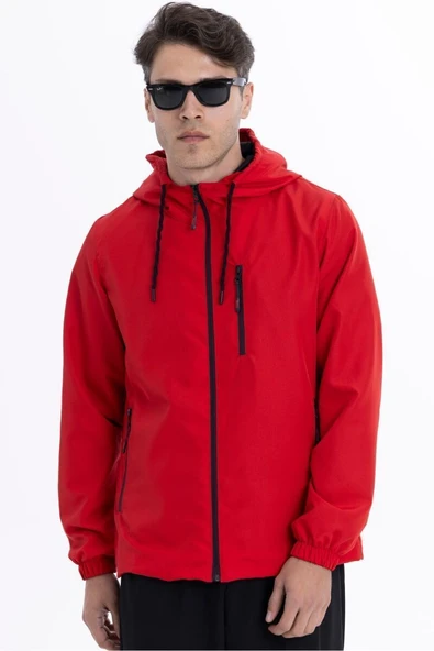 İçi Astarlı Su ve Rüzgar Geçirmez Erkek Cepli Yağmurluk - Resim 10