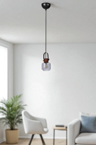 Lumexx MASAL TEKLİ SİYAH FÜME CAMLI SARKIT ürün görseli