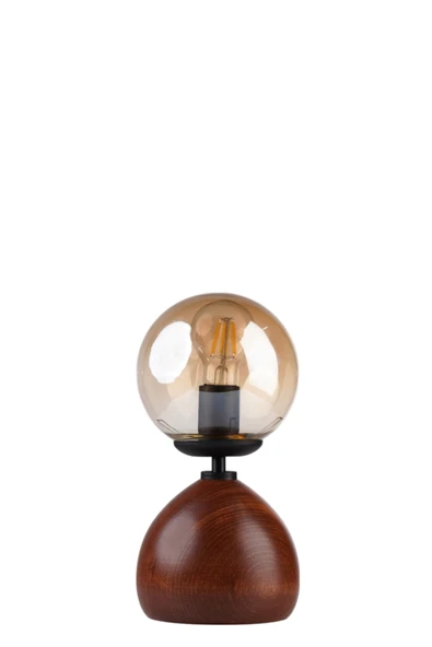 Lumexx CAMERON CEVİZ BAL CAMLI MASA LAMBASI - Resim 3