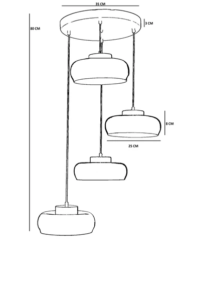Lumexx SMİTH 4 LÜ TEPSİLİ GRİ SARKIT - Resim 4
