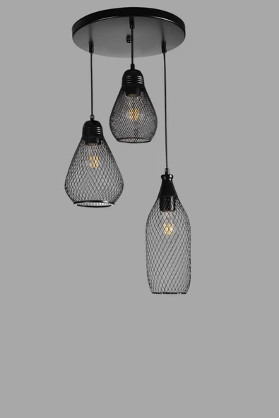 Lumexx KARMAŞIK 3 LÜ TEPSİLİ SİYAH SARKIT - Resim 3