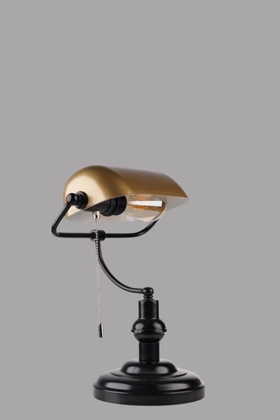 Lumexx BANKER SİYAH-ESKİTME MASA LAMBASI - Resim 6