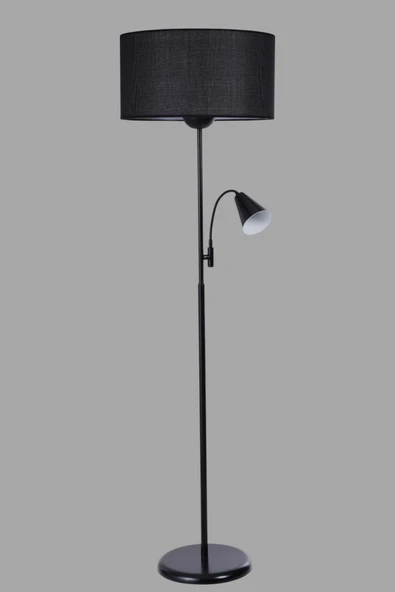 Lumexx DEVİN SİYAH LAMBADER SİLİNDİR HASIR SİYAH ABAJURLU - Resim 3