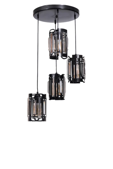 Lumexx BALA 4 LÜ TEPSİLİ SİYAH SARKIT - Resim 2