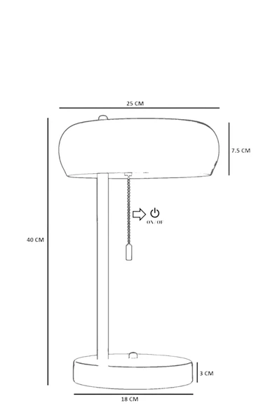 Lumexx SMİTH SİYAH TURUNCU BAŞLIKLI MASA LAMBASI - Resim 5