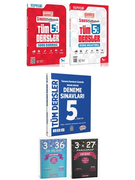 Anla Kazan + Sınav 5. Sınıf Maarif Model Tüm Dersler Soru Konu + Editör Branş Deneme 5 li Set - Resim 4
