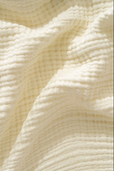 Rayme Textile Müslin Yatak Örtüsü Ultra Yumuşak Yüksek Kaliteli 4 Kat Muslin Pike (Tek Kişilik (240x280 cm) - Resim 2