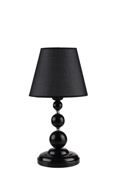 Lumexx HAYAL SİYAH PRAMİT HASIR SİYAH ABAJURLU MASA LAMBASI - Resim 3