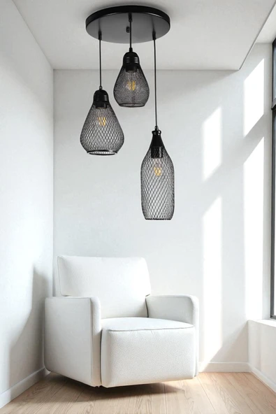 Lumexx KARMAŞIK 3 LÜ TEPSİLİ SİYAH SARKIT ürün görseli