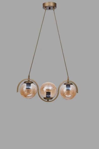 Lumexx ZOE 3 LÜ ESKİTME BAL CAMLI SARKIT - Resim 3