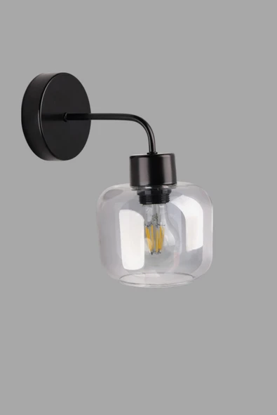 Lumexx PARLA SİYAH FÜME CAMLI APLİK - Resim 3