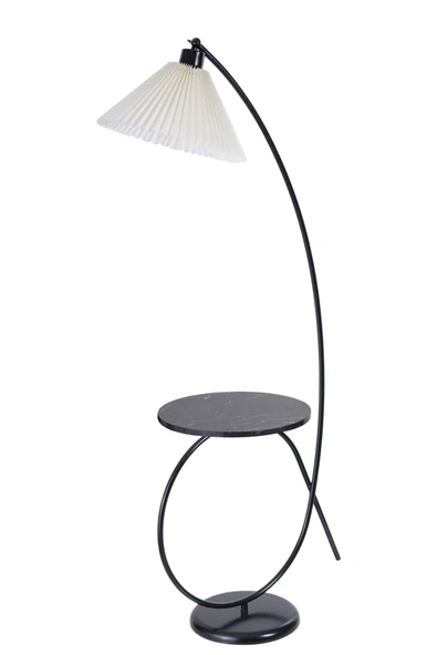 Lumexx KAYA SEHBALI SİYAH LAMBADER PİLELİ KREM ABAJURLU - Resim 2