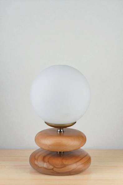 Lumexx MARS NATUREL BEYAZ CAMLI MASA LAMBASI - Resim 2