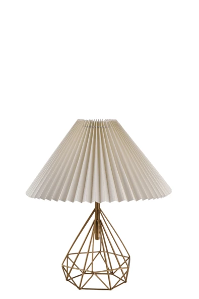 Lumexx PRAMİT ESKİTME PİLELİ KREM MASA LAMBASI - Resim 2