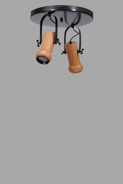 Lumexx PASCAL 2 Lİ TEPSİLİ NATUREL PLAFONYER AVİZE - Resim 3