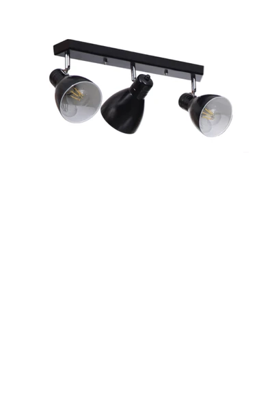 Lumexx OTİS 3 LÜ SIRALI SİYAH PLAFONYER AVİZE - Resim 2