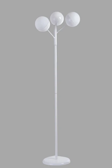 Lumexx KÜRE 3 LÜ BEYAZ LAMBADER BEYAZ CAMLI - Resim 3