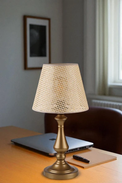 Lumexx MEGAN ESKİTME PETEK ABAJURLU MASA LAMBASI - Resim 2