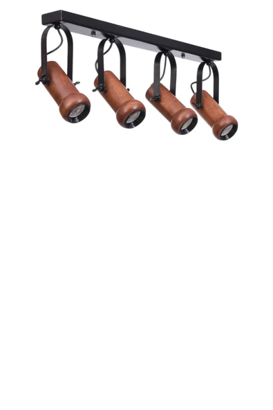 Lumexx PASCAL 4 LÜ SIRALI CEVİZ PLAFONYER AVİZE - Resim 4