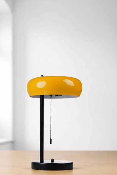 Lumexx SMİTH SİYAH SARI BAŞLIKLI MASA LAMBASI - Resim 2