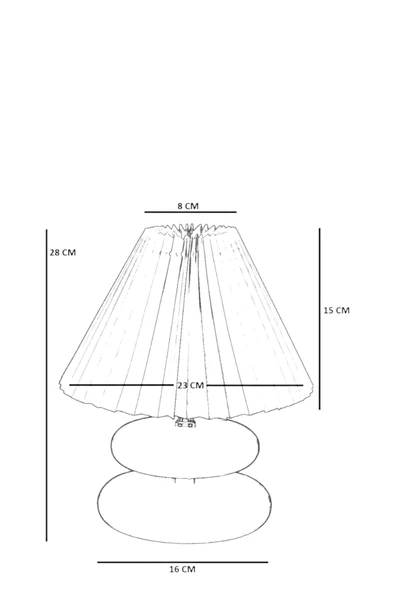 Lumexx MARS NATUREL PİLELİ KREM ABAJURLU MASA LAMBASI - Resim 5