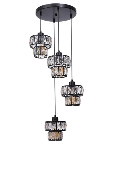 Lumexx LEO 4 LÜ TEPSİLİ SİYAH SARKIT - Resim 2