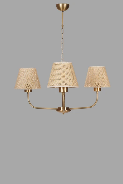 Lumexx APOLLO 3 LÜ ESKİTME PETEK ABAJURLU AVİZE - Resim 3